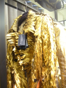 Gold feather trenchcoat Burberry